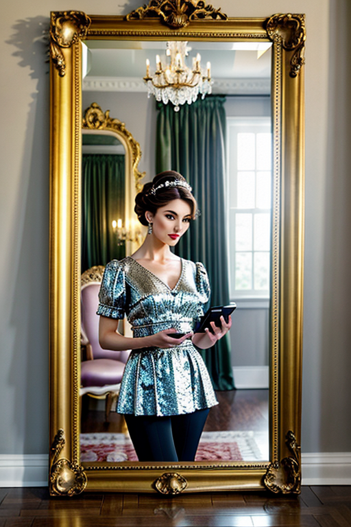 mirror photo pose girl simple