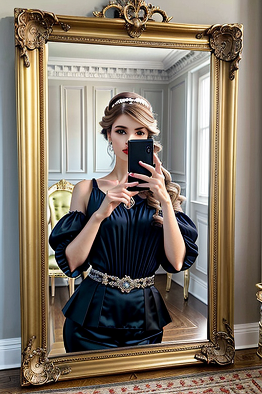 mirror pic girl black blur